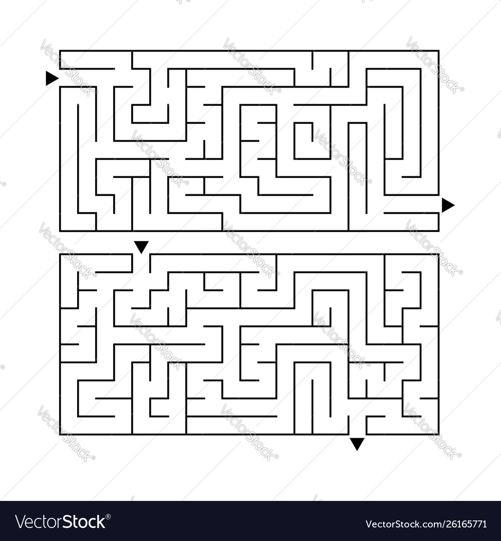 A set two rectangular labyrinths simple flat