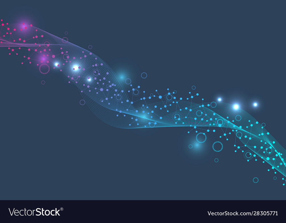 Big data visualization background modern vector image Big data visualization background modern
