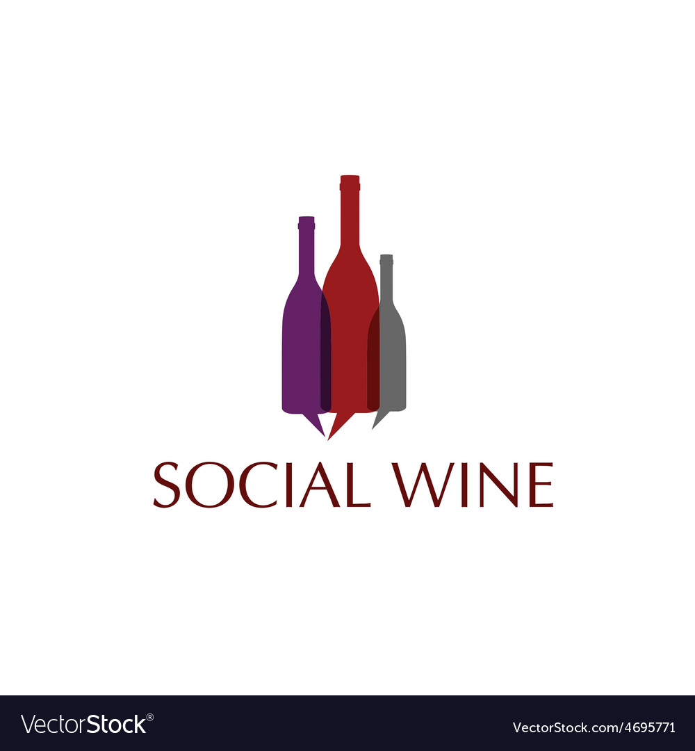 Bottles of wine in a shape bubble talk
