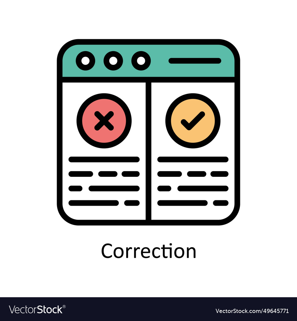 Correction filled outline icon design il