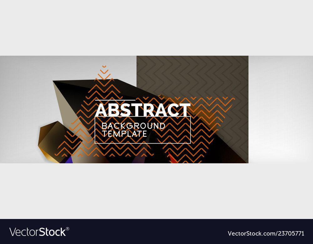 Dark 3d triangular low poly shapes abstract Vector Image Dark 3d triangular low poly shapes abstract