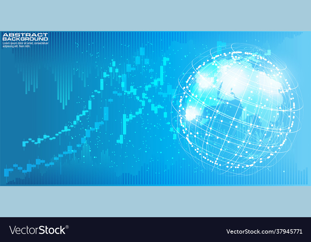 Digital background with world map point global Vector Image Digital background with world map point global