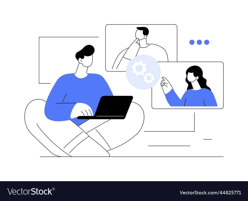 Distance working abstract concept Vector Image Distance working abstract concept