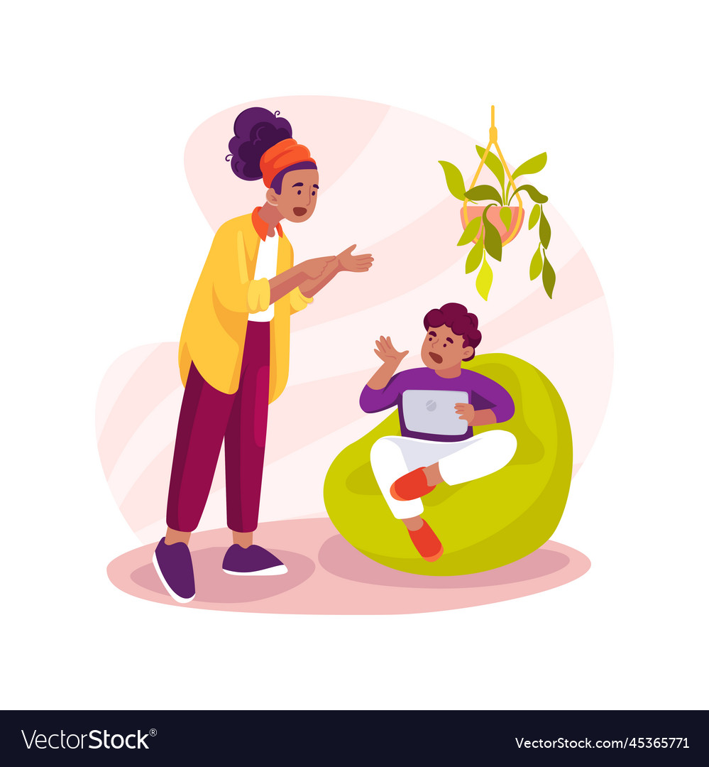 Generation gap isolated cartoon Royalty Free Vector Image Generation gap isolated cartoon Royalty Free Vector Image