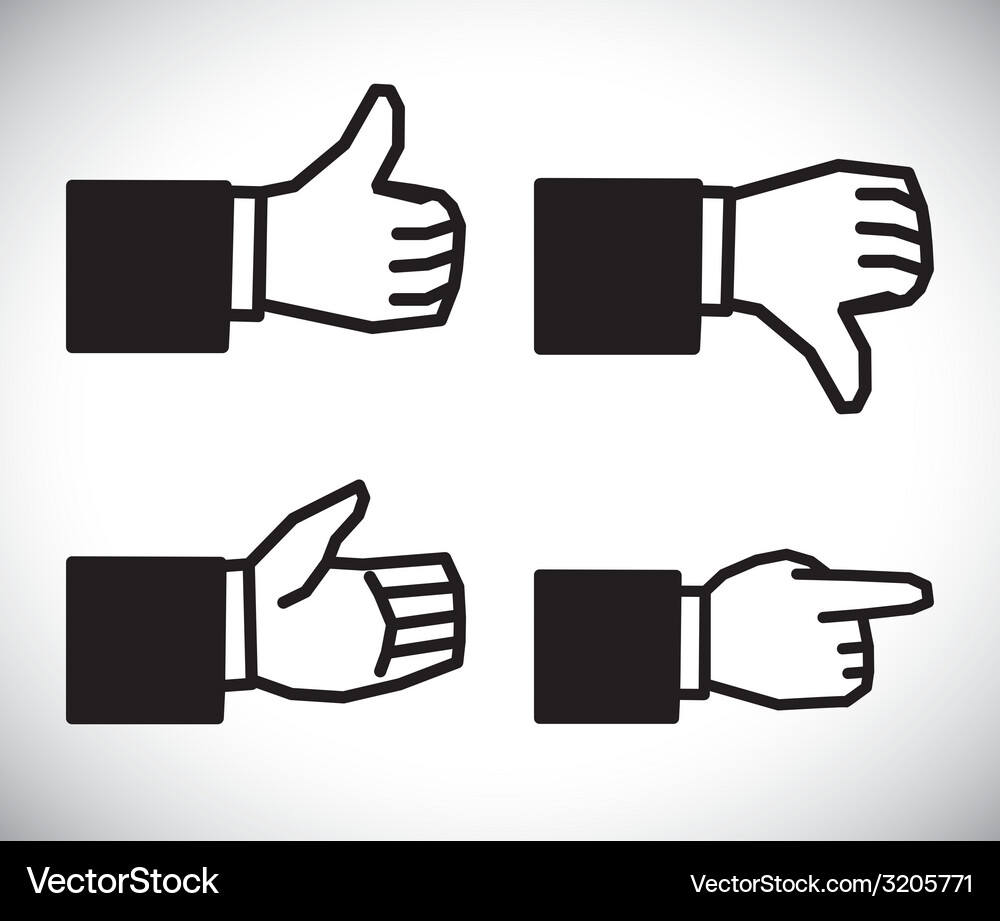 Hand gesture design Royalty Free Vector Image - VectorStock