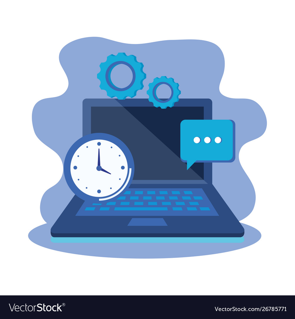 Laptop computer with gears settings