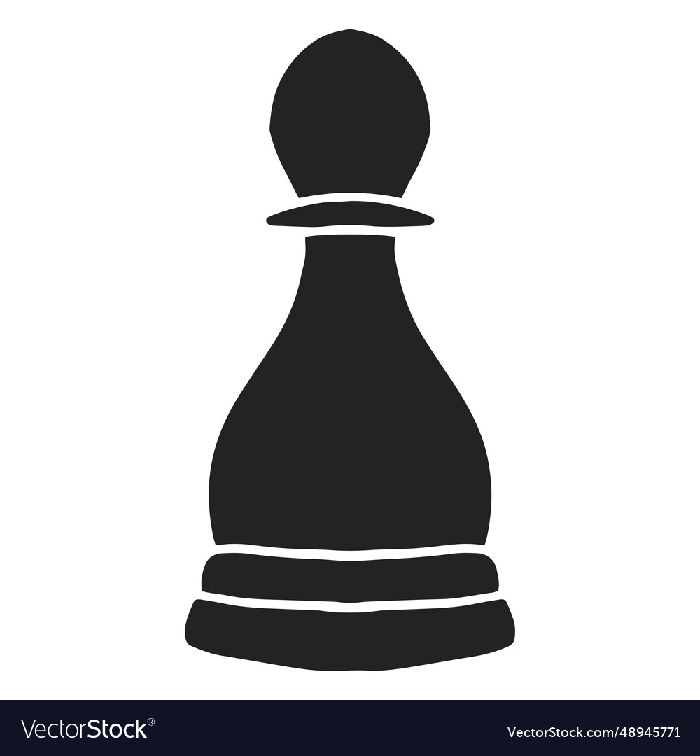 Pawn simple chess piece cut out Royalty Free Vector Image