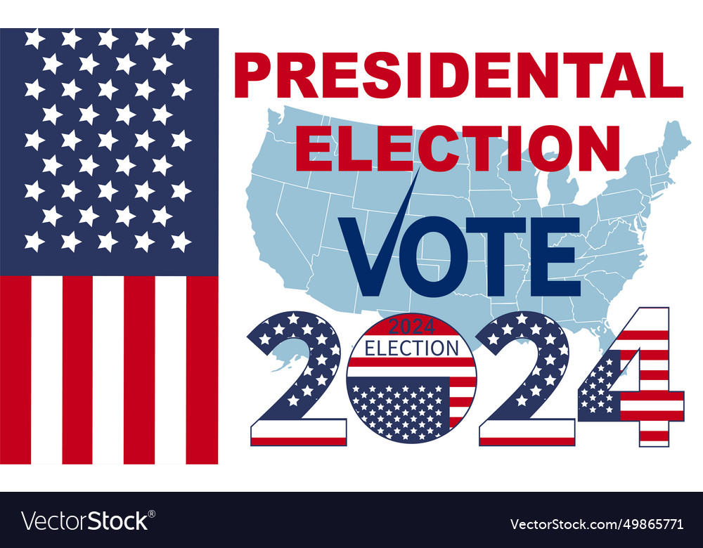 Presidential elections event banner background Vector Image