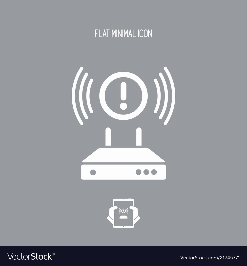 Problem modem connection - flat minimal icon