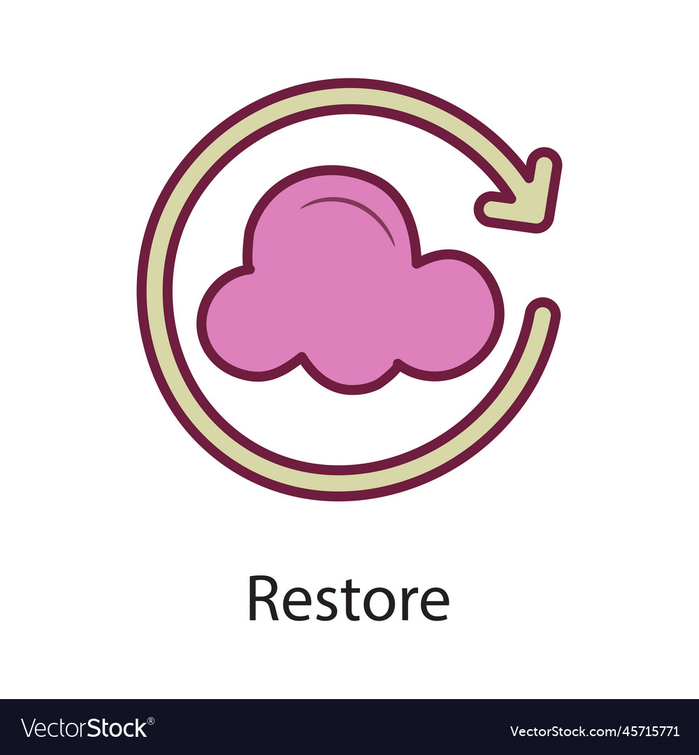 Restore fill outline icon design dat