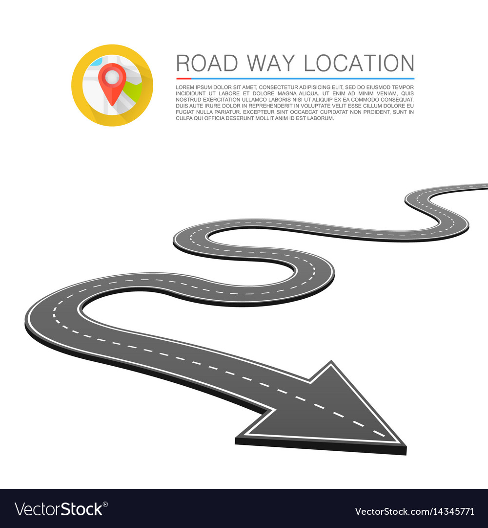 Road Path with Location Arrow