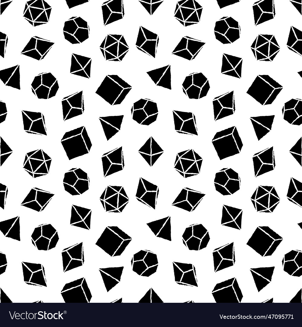 Seamless pattern of dice for board games vector image Seamless pattern of dice for board games