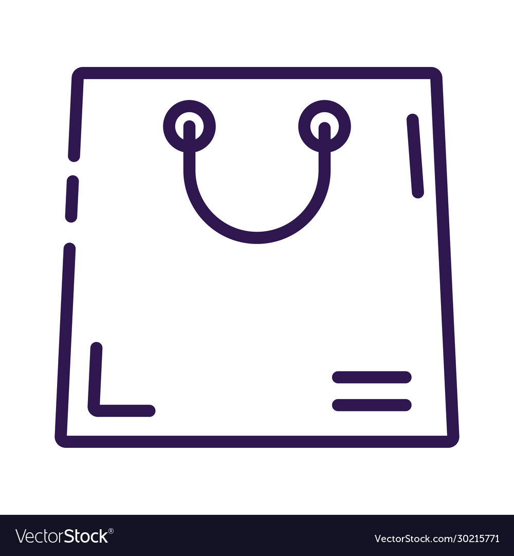 Shopping bag paper line style icon