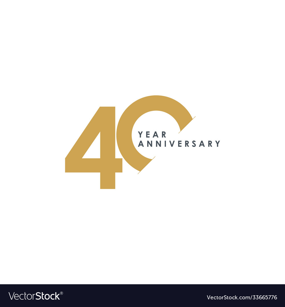 40 year anniversary template design