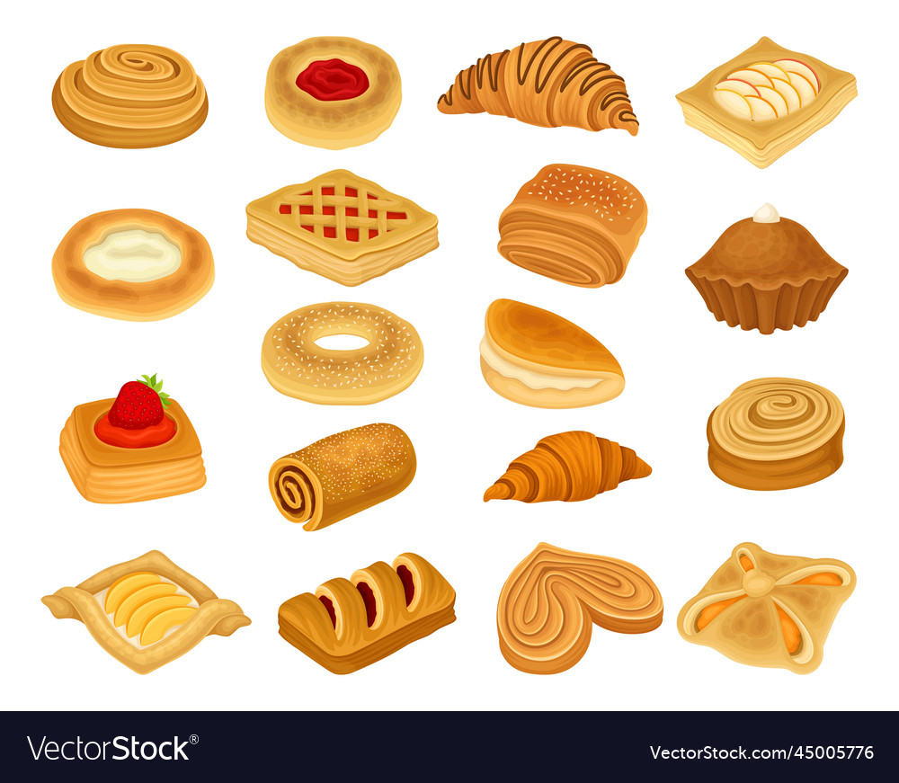 Bakery and pastry products with sweet buns