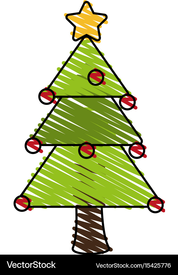 Christmas tree design Royalty Free Vector Image