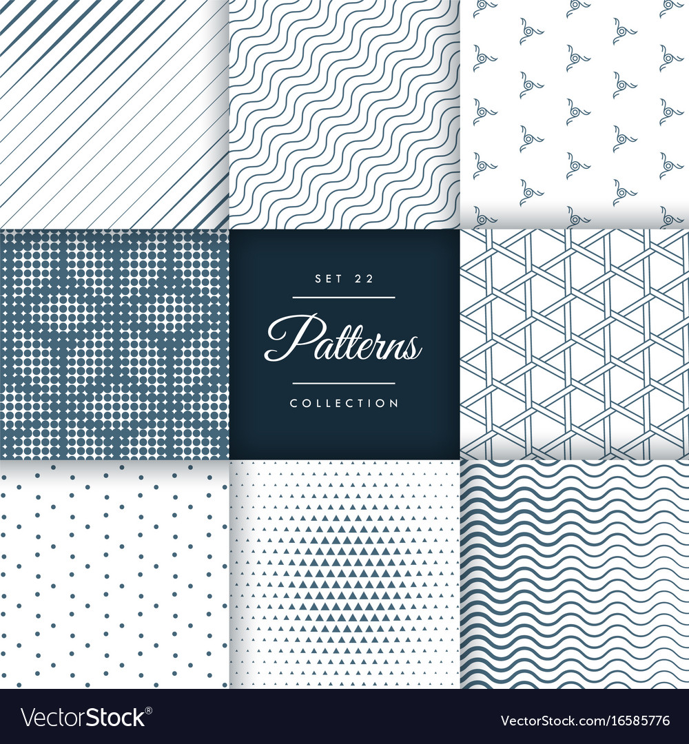 Collection of abstract line pattern background