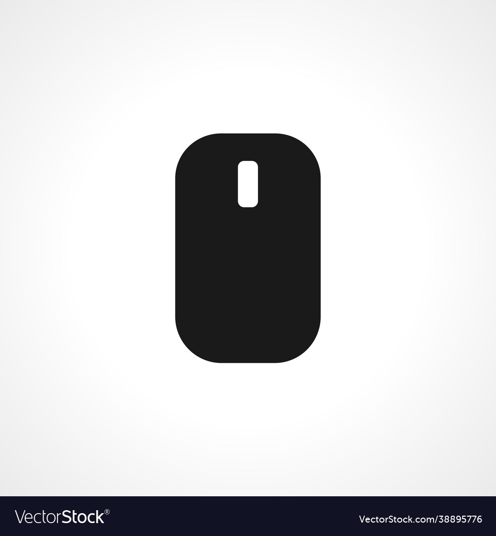 Computer mouse simple isolated web icon vector image Computer mouse simple isolated web icon