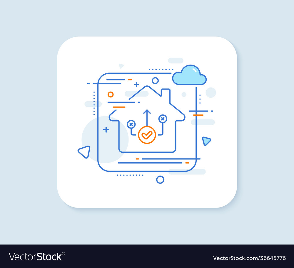Correct way line icon approved path sign Vector Image Correct way line icon approved path sign