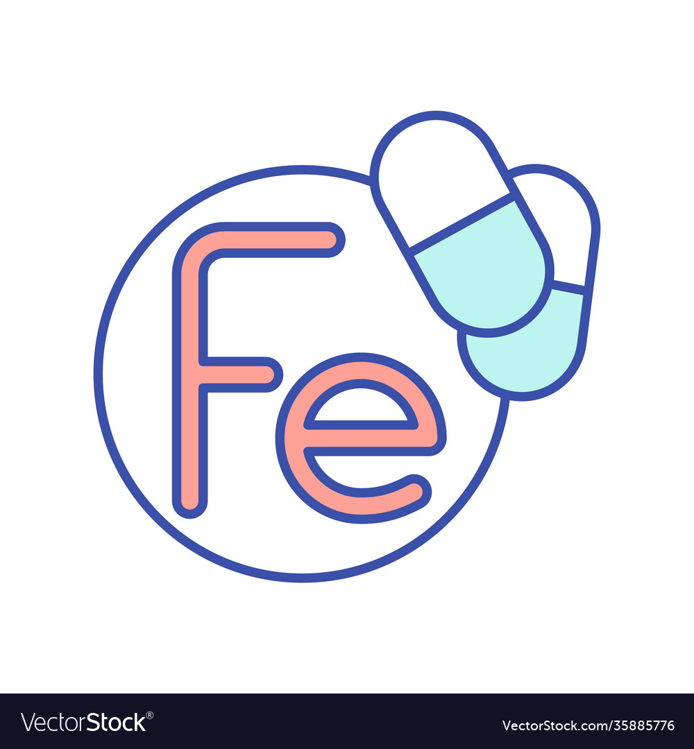 Fe Vitamin Rgb Farbe Icon