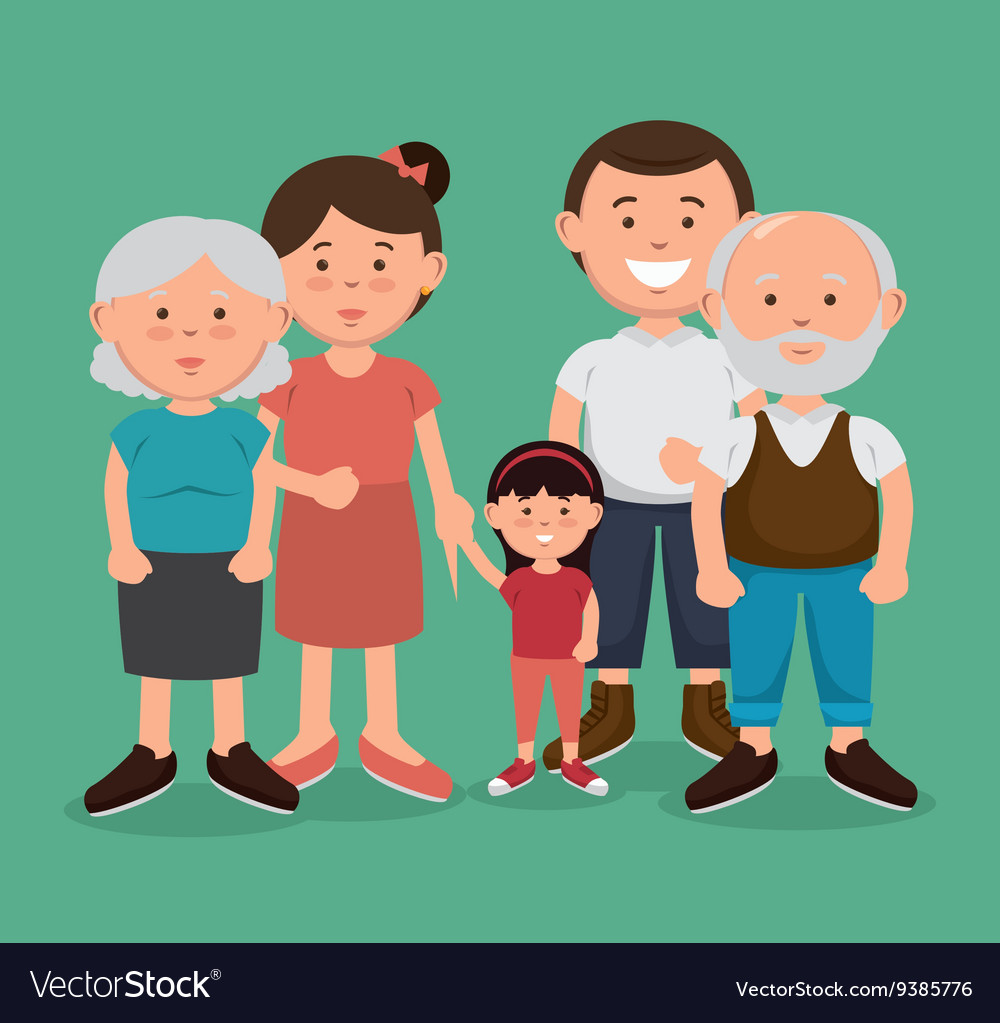 Happy family design Royalty Free Vector Image - VectorStock