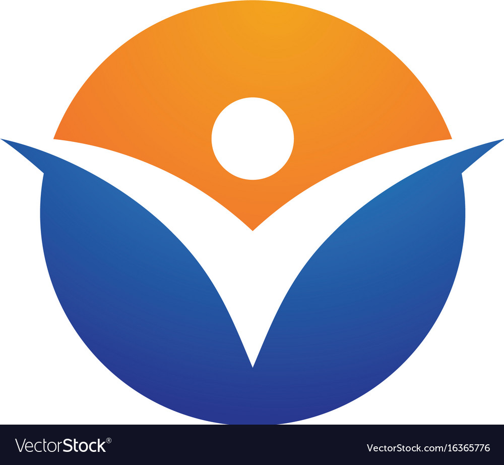 Human character logo sign health care