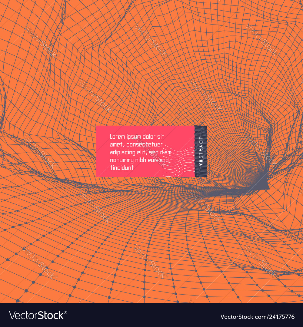Lattice structure science technology background 3d vector image Lattice structure science technology background 3d