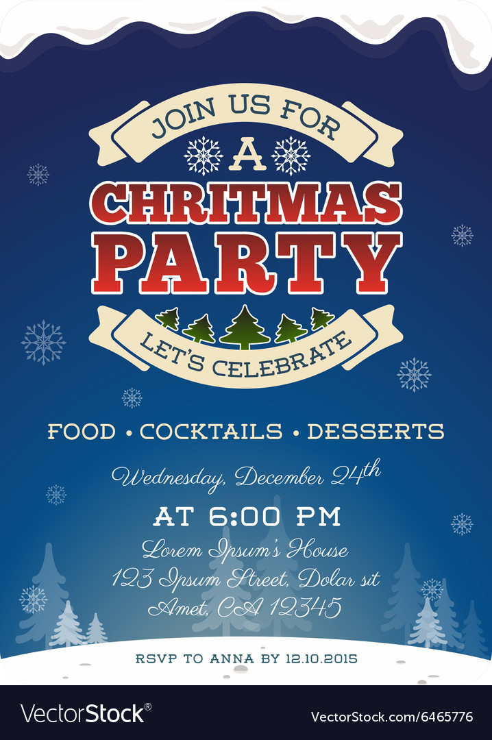 Party invitation template Royalty Free Vector Image Party invitation template Royalty Free Vector Image