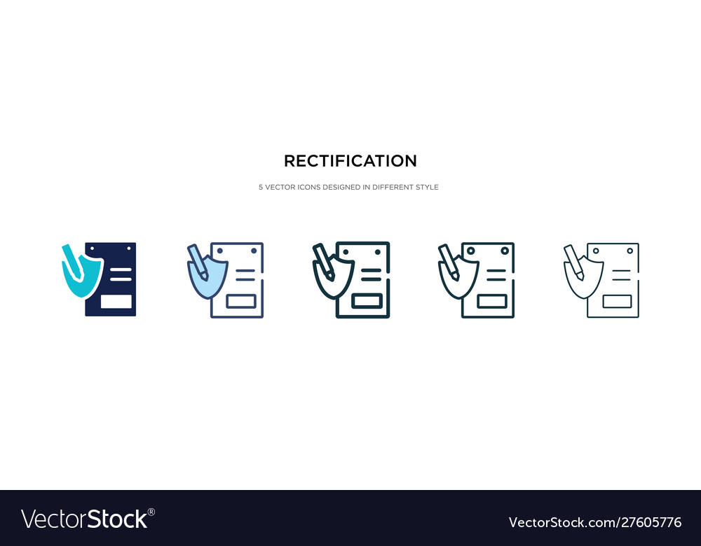 Rectification icon in different style two