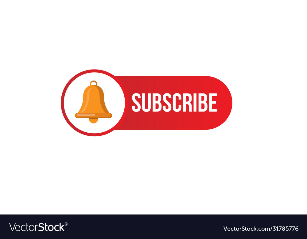 Red Subscribe Button with Bell