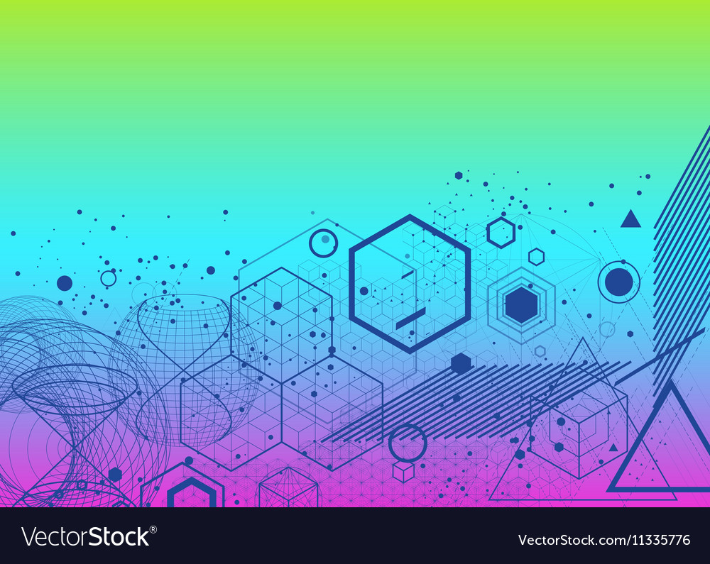 Sacred geometry symbols and elements background