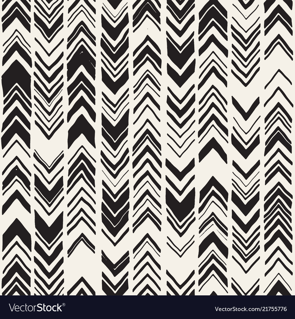 Seamless freehand pattern doodle monochrome print