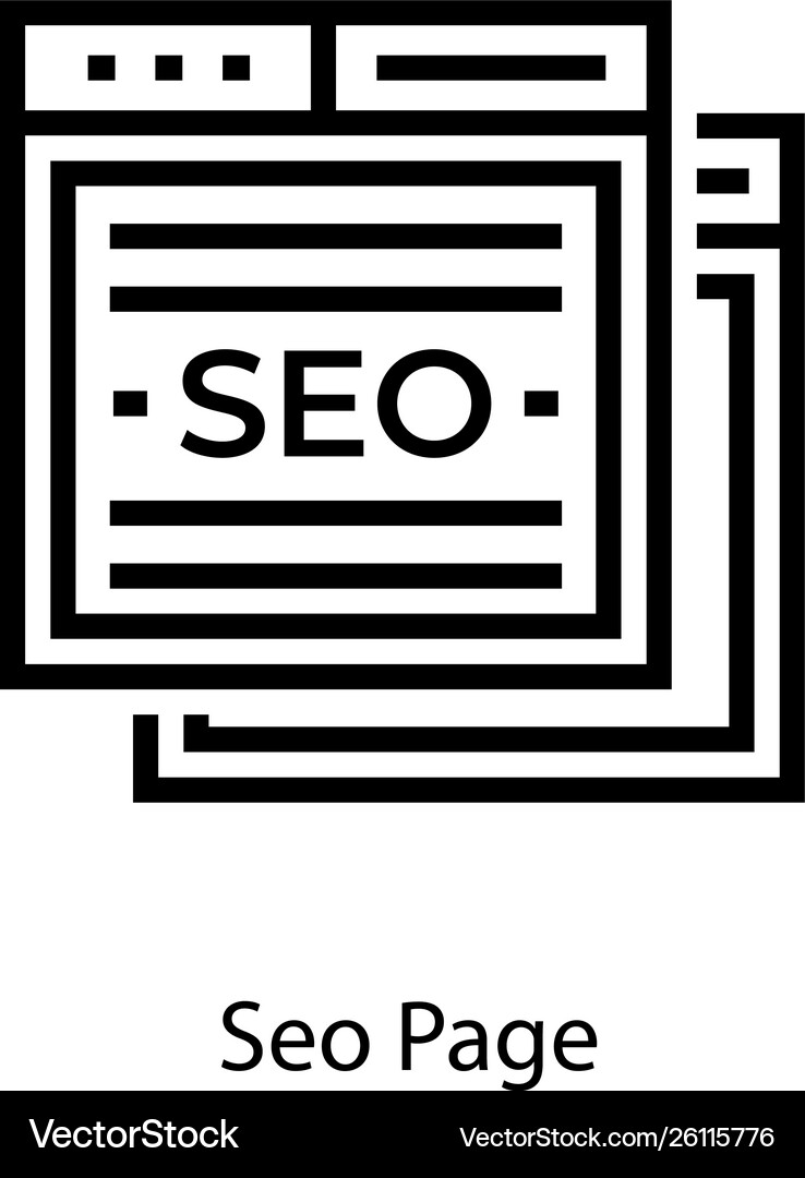 Seo web page Royalty Free Vector Image - VectorStock