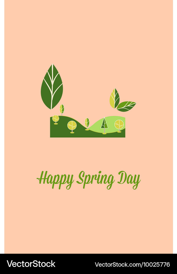 With spring leafs Royalty Free Vector Image - VectorStock