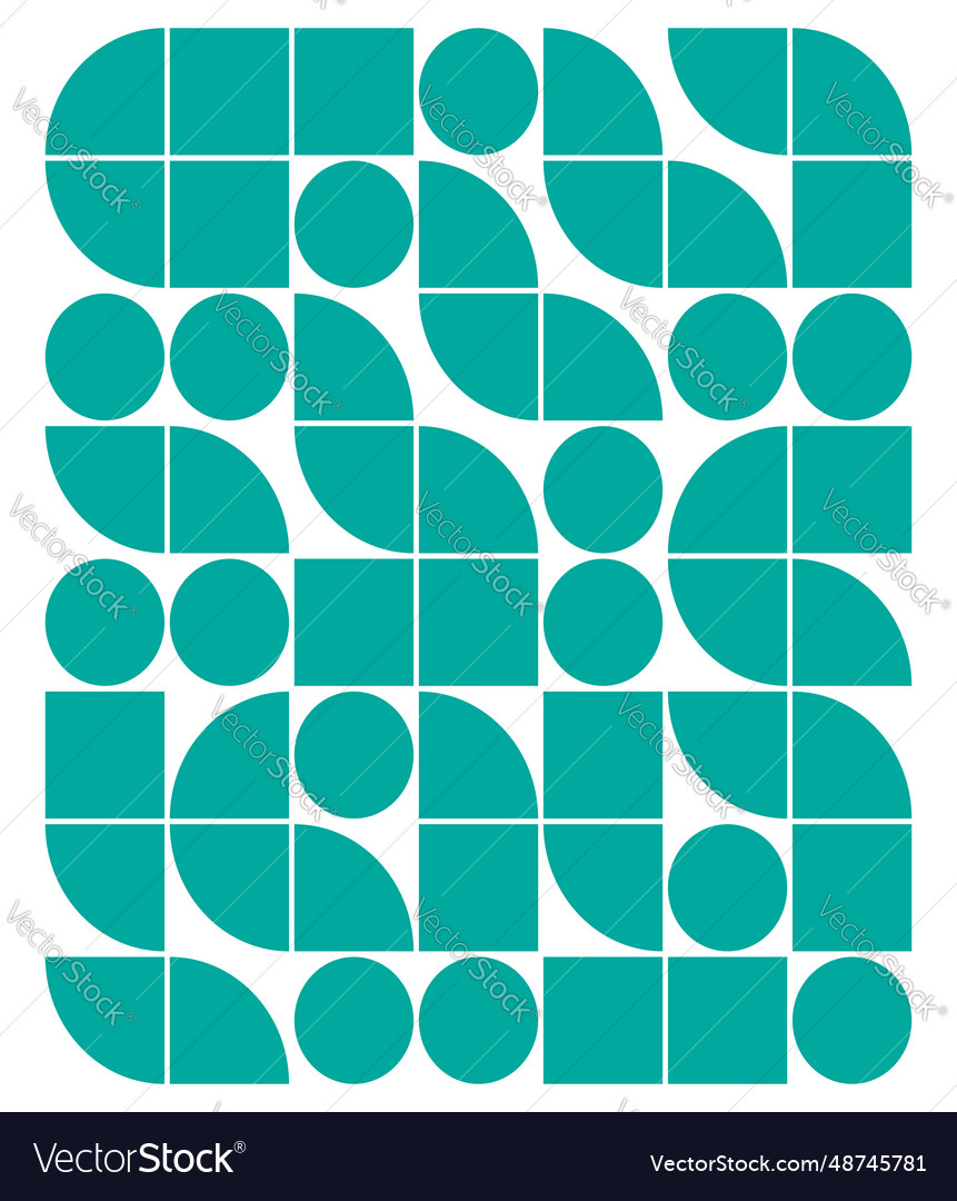 Abstract geometric background with circles square vector image Abstract geometric background with circles square