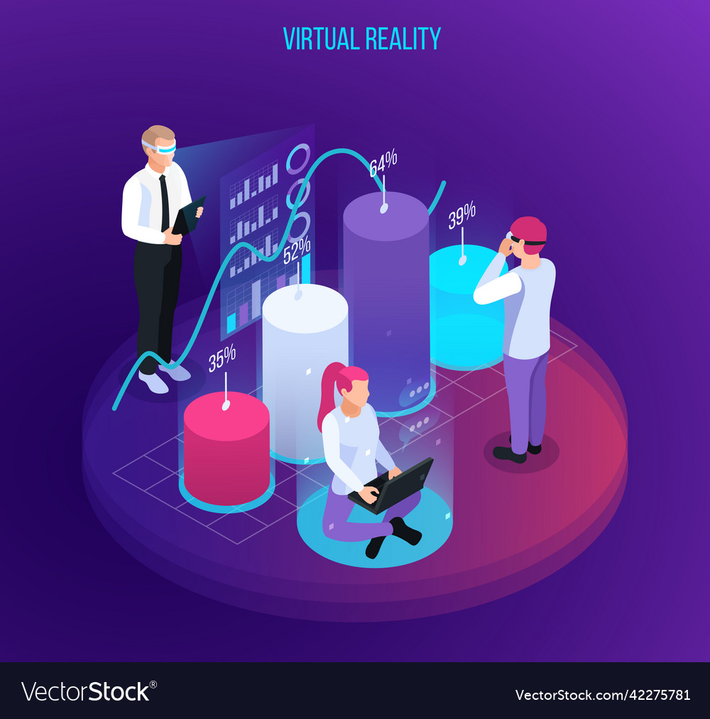 Augmented reality graphs composition Royalty Free Vector