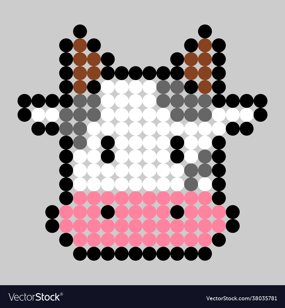 Cow pattern dots pixel image vector image Cow pattern dots pixel image
