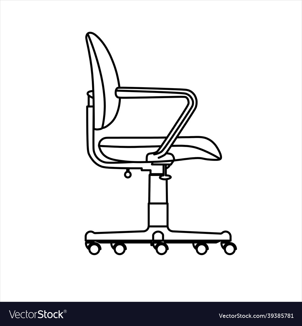 Design sketch of luxury chair for office