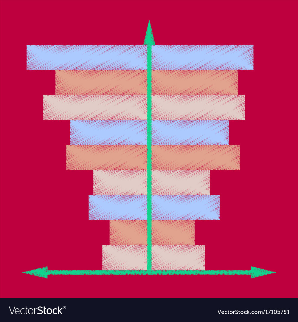 Flat shading style icon 3d chart