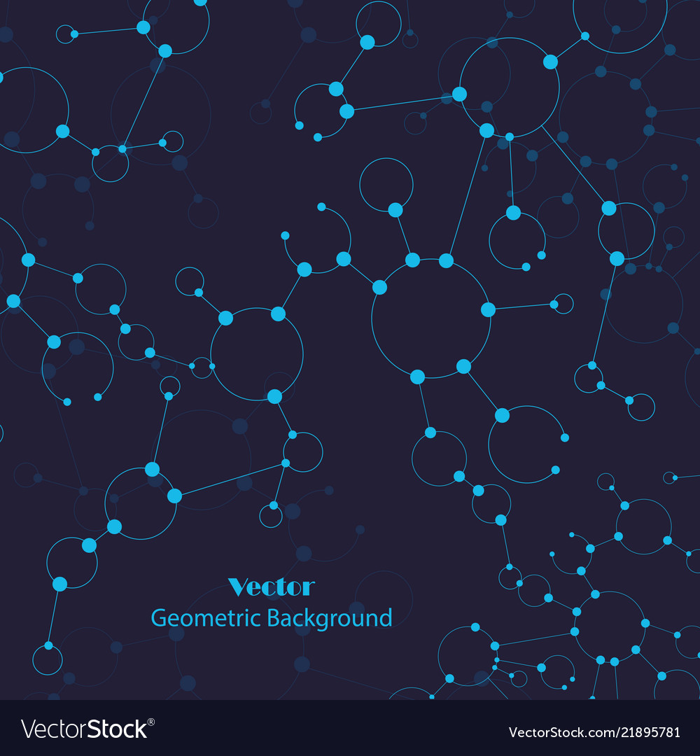 Geometric pattern with connected lines and dots vector image Geometric pattern with connected lines and dots