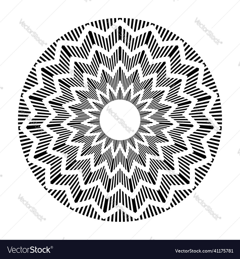 Geometric Zigzag Circle Pattern