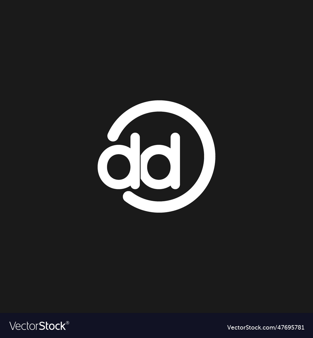 Initials dd logo monogram with simple circles