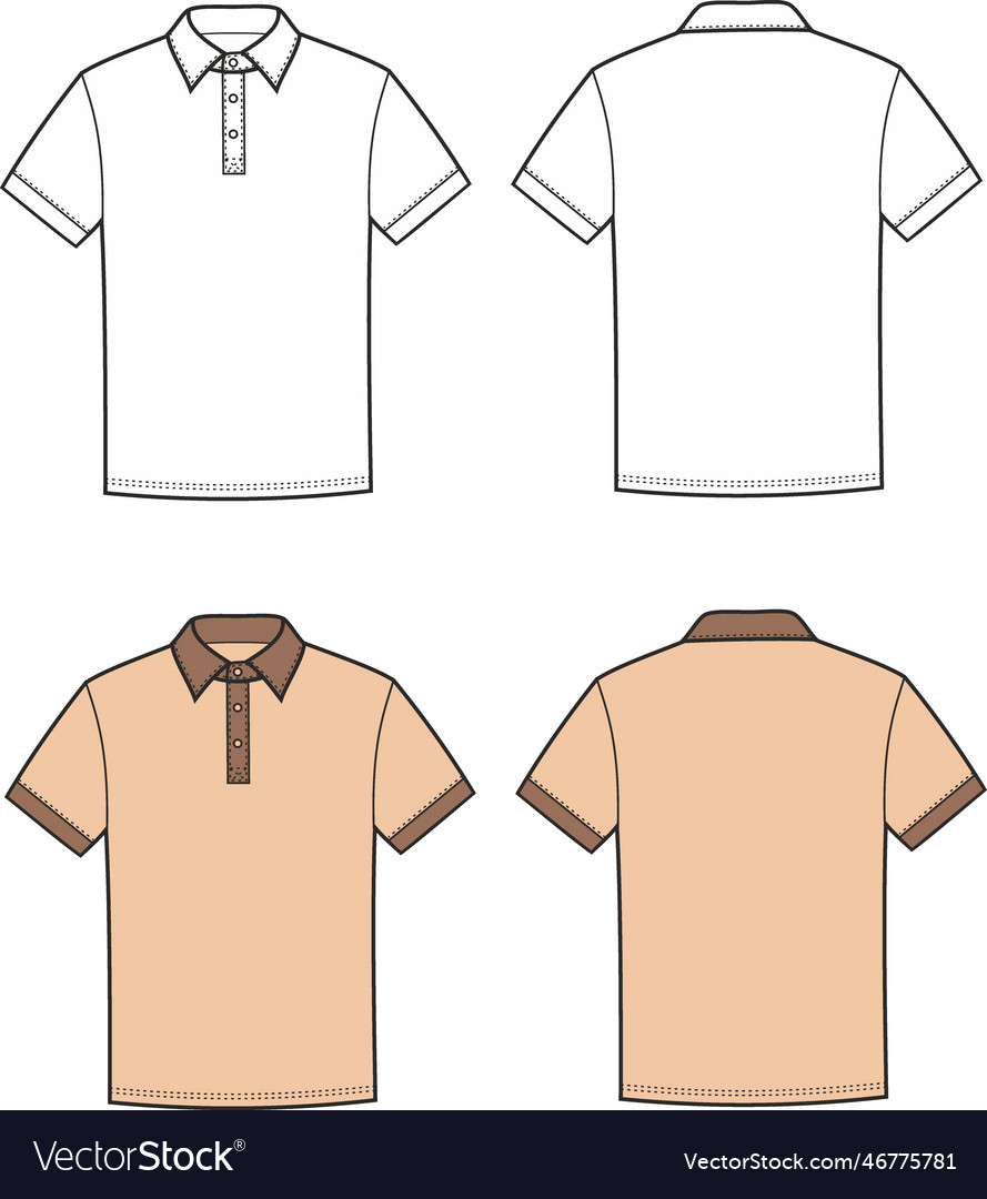 Mens polo t shirt fashion cad Royalty Free Vector Image