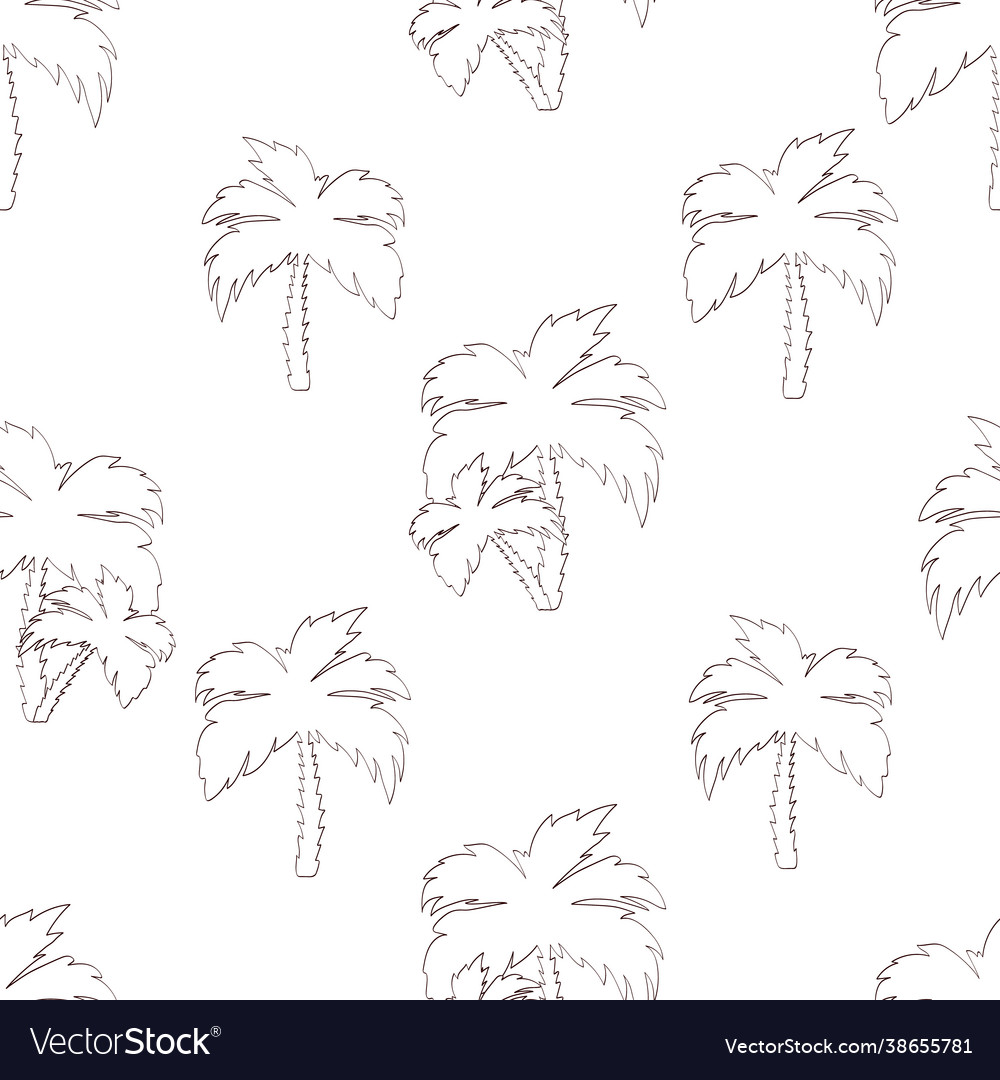 Pattern with palm tree vector image Pattern with palm tree