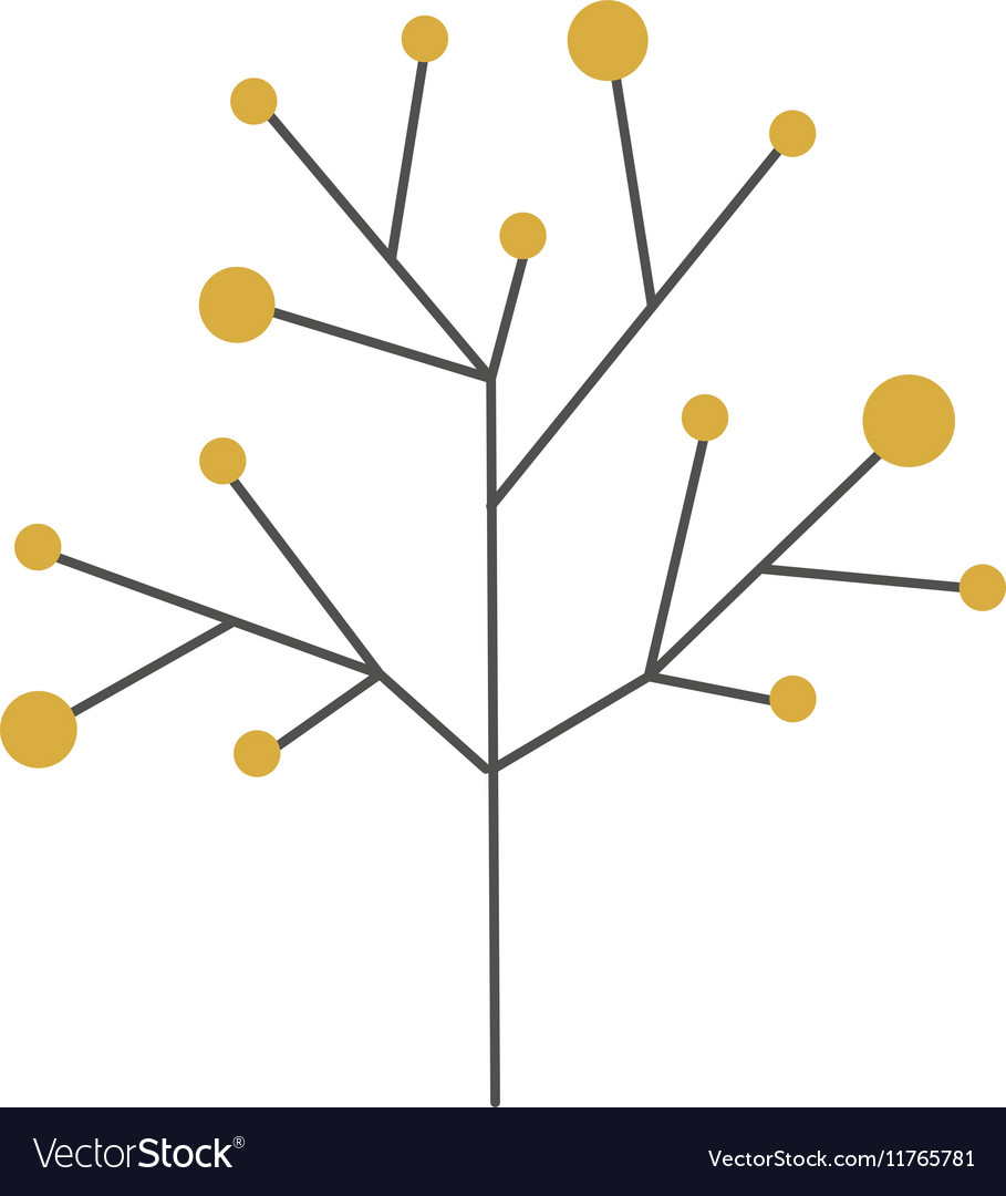 Ramifications tree with stem and branches