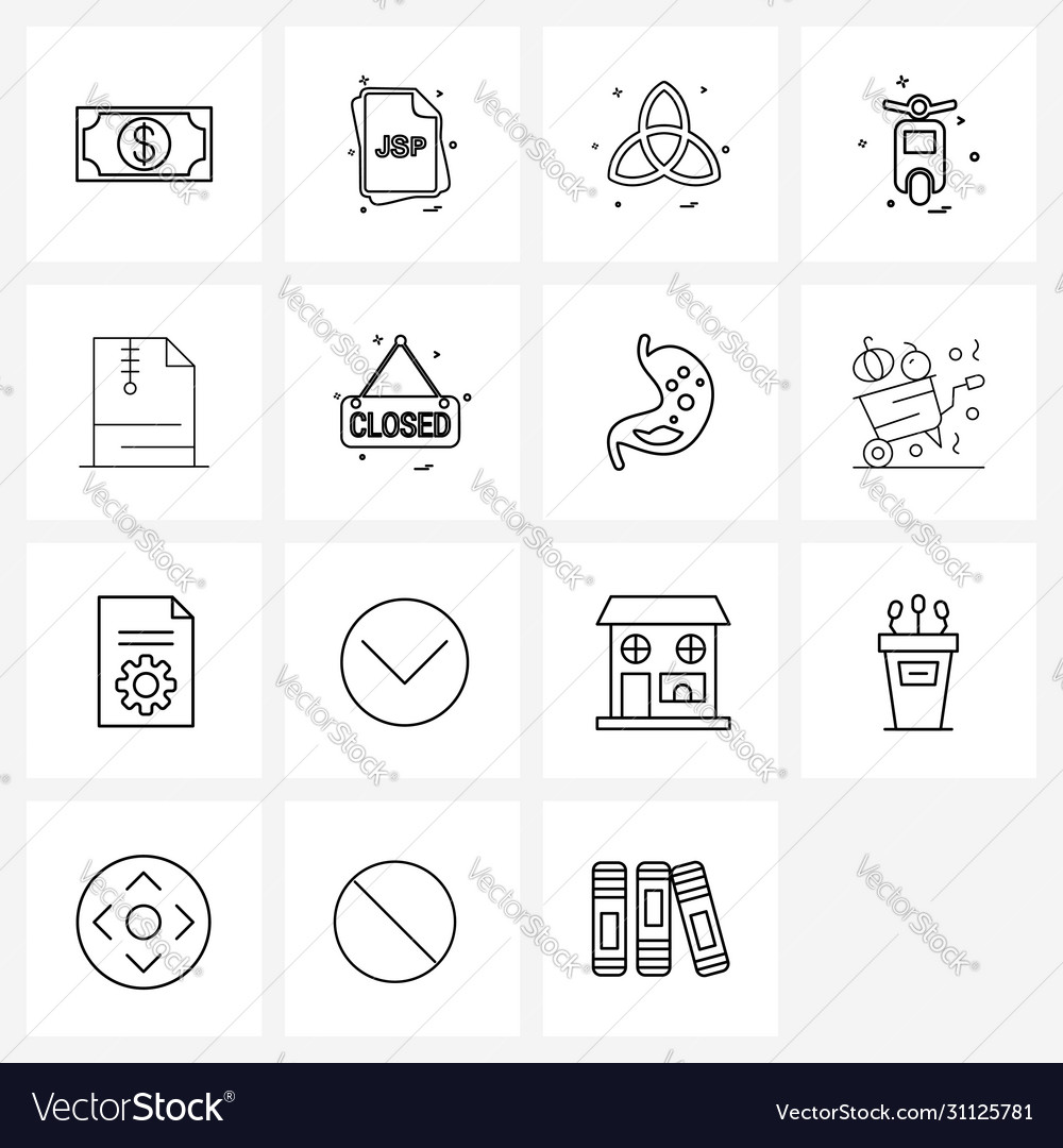 Set 16 ui icons and symbols for scooter js