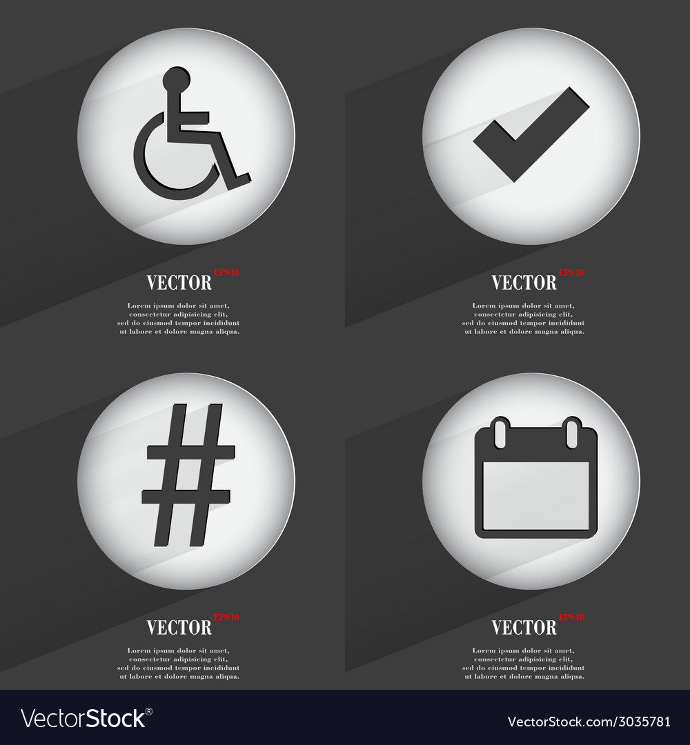 Set of one-color web buttons flat design simple