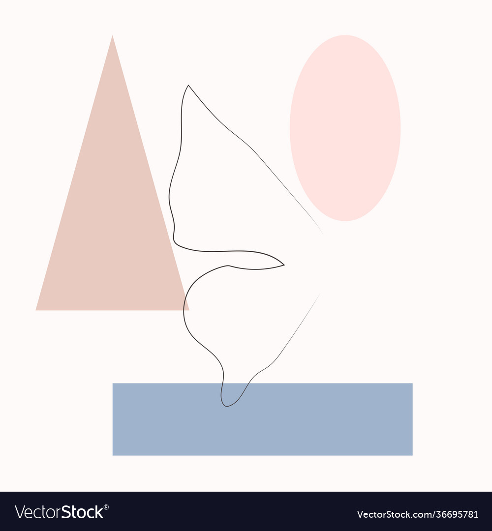 Simple butterfly one line drawing on minimal