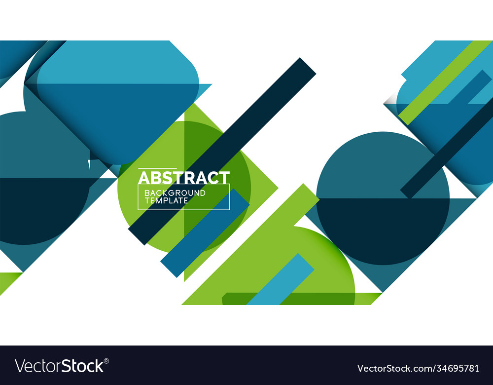 Simple circles and triangles abstract background