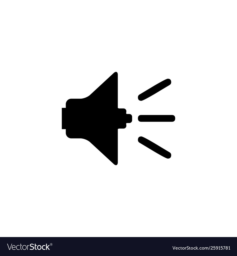 Sound icon in flat style for apps ui websites